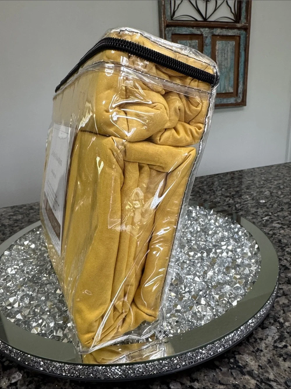 Catherine Malandrino 6 piece Queen Sheet Set - Mustard Yellow NEW